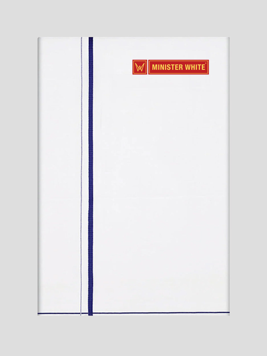 Mens Cotton White Double Layered Small Border Dhoti - Gulbarga