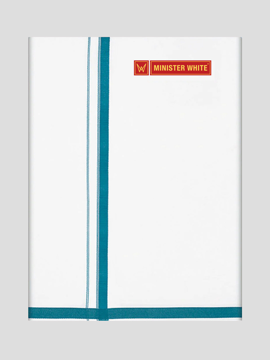 Mens Cotton White Double Layered with Big Border Dhoti - Victourious