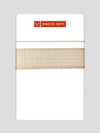 Mens Cotton White Single Layered Dhoti with Beige Jacquard Fancy Border - Saffron