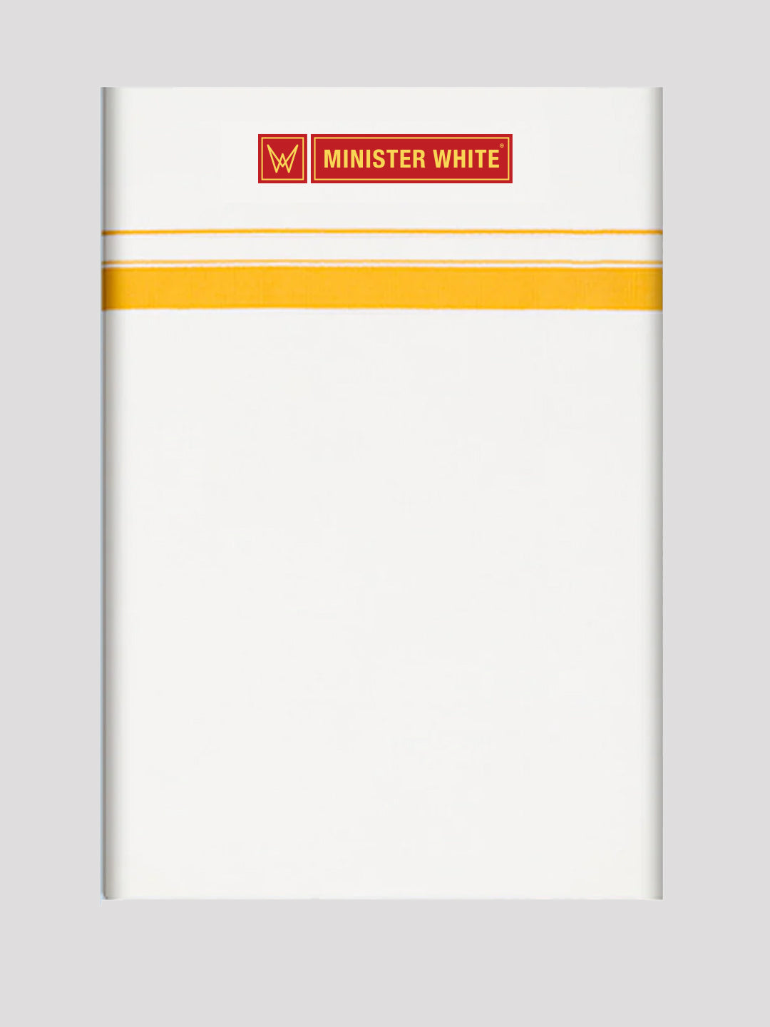 Mens Cotton White Single Layered Dhoti with Big Border - Adam