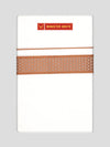 Mens Cotton White Single Layered Dhoti with Copper Jacquard Fancy Border - Saffron