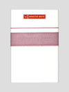 Mens Cotton White Single Layered Dhoti with Rose Jacquard Fancy Border - Saffron