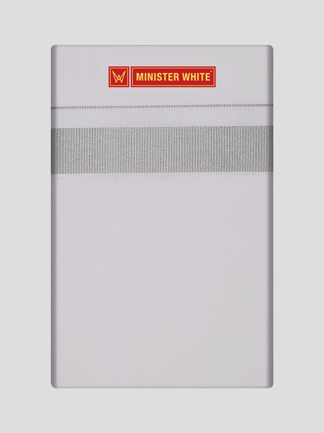 Mens Cotton White Single Layered Dhoti with Silver Jari Border - Advik