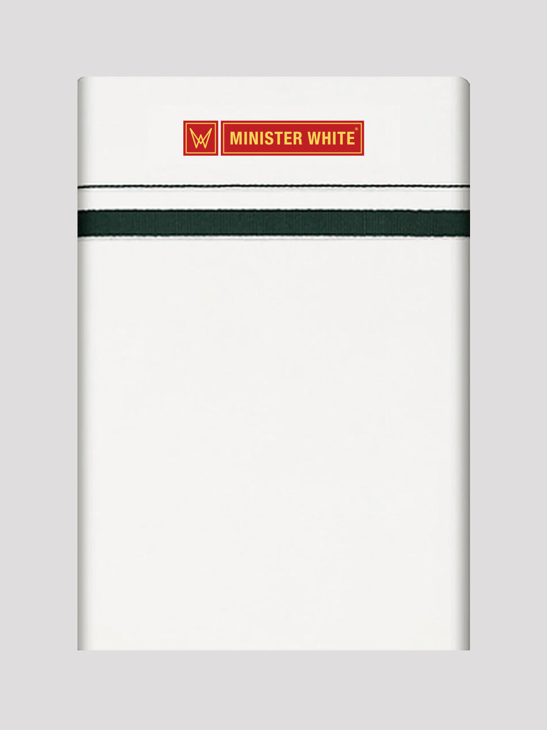 Mens Cotton White Single Layered with Big Border Dhoti - Fantasy