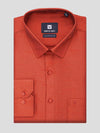 Mens Dupion Satin Regular Fit Brick Red Colour Shirt