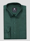 Men's Dupion Satin Regular Fit Dark Green Color Shirt