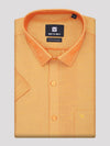 Men's Dupion Satin Regular Fit Gold Yellow Color Shirt