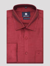 Men's Dupion Satin Regular Fit Maroon Color Shirt