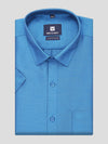 Mens Dupion Satin Regular Fit Royal Blue Colour Shirt