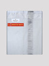 Mens Flexi Tissue Silver Colour Dhoti with Silver Jari Border Hero Tissue