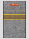 Mens Poly Cotton Grey Colour Single Layered Dhoti with Gold Broder - Raagam
