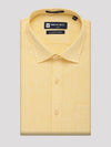 Mens Pure Linen Regular Fit Butter Colour Shirt Alanzo Linen