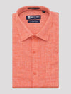 Mens Pure Linen Regular Fit Light Peach Colour Shirt Alanzo Linen