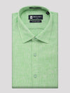 Mens Pure Linen Regular Fit Lime Colour Shirt Alanzo Linen