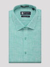 Mens Pure Linen Regular Fit Mint Colour Shirt Alanzo Linen