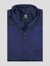 Mens Satin Slim Fit Navy Colour Shirt Satin Touch