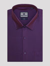 Mens Taffeta Relax Fit Violet Colour Shirt Zest