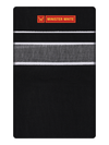 Men's Black Cotton Single Layered Dhoti with White Border Neelimala