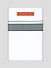 Mens Cotton White Double Layered Dhoti with Dark Green Fancy Kara - Malabar Star