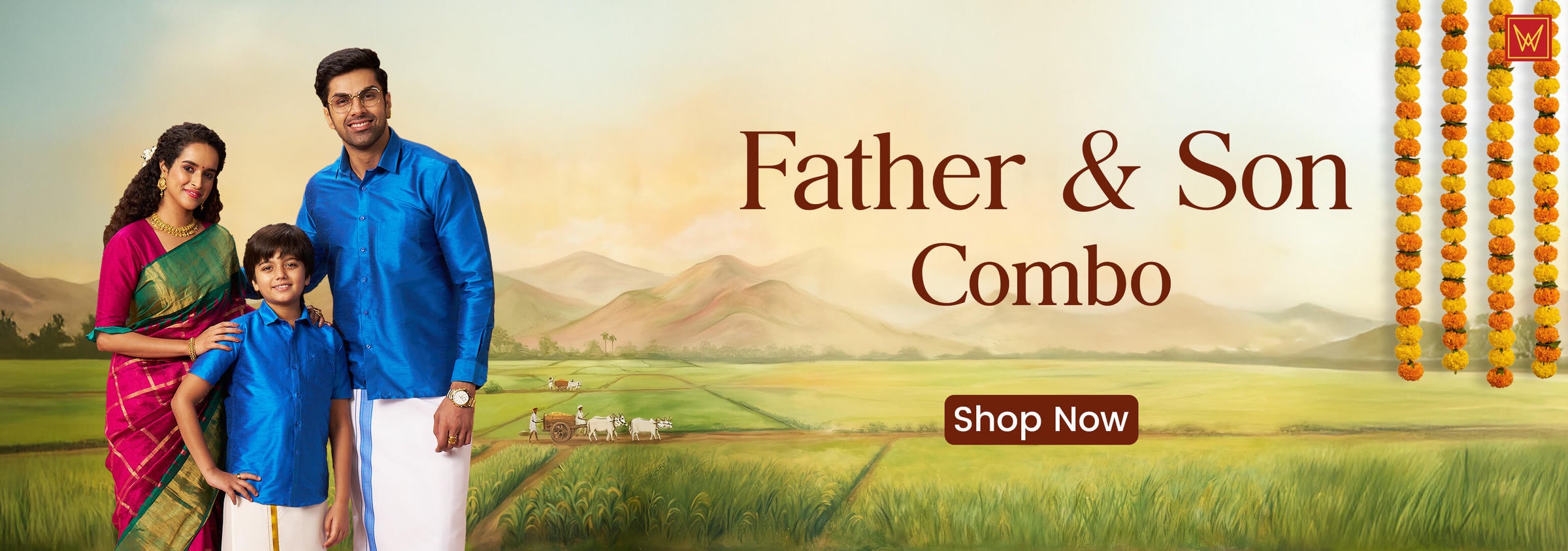 Minister White Traditional Father & Son Combo Collection for Pongal 2026.