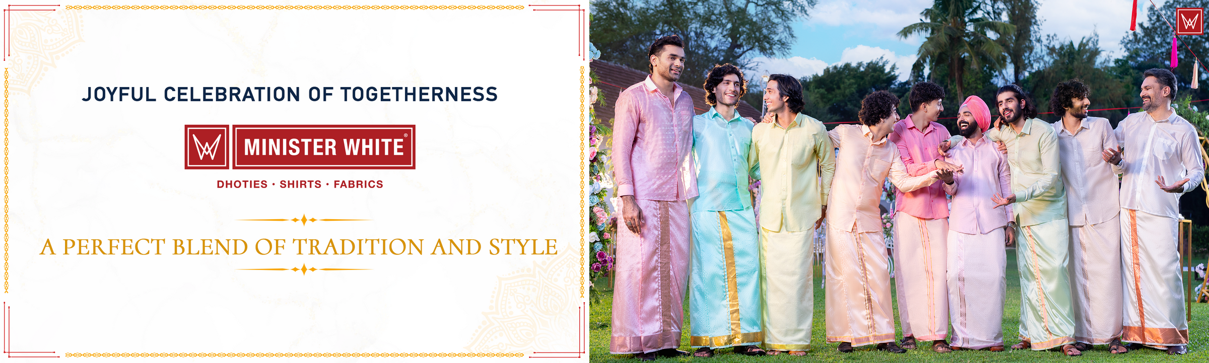 A joyful celebration of togetherness with Minister White's Collections of traditional styles