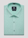 Mens Cotton Mint Colour Regular Fit Shirt Diamond