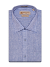 Men's Pure Linen Regular Fit Blue Color Shirt Nautical