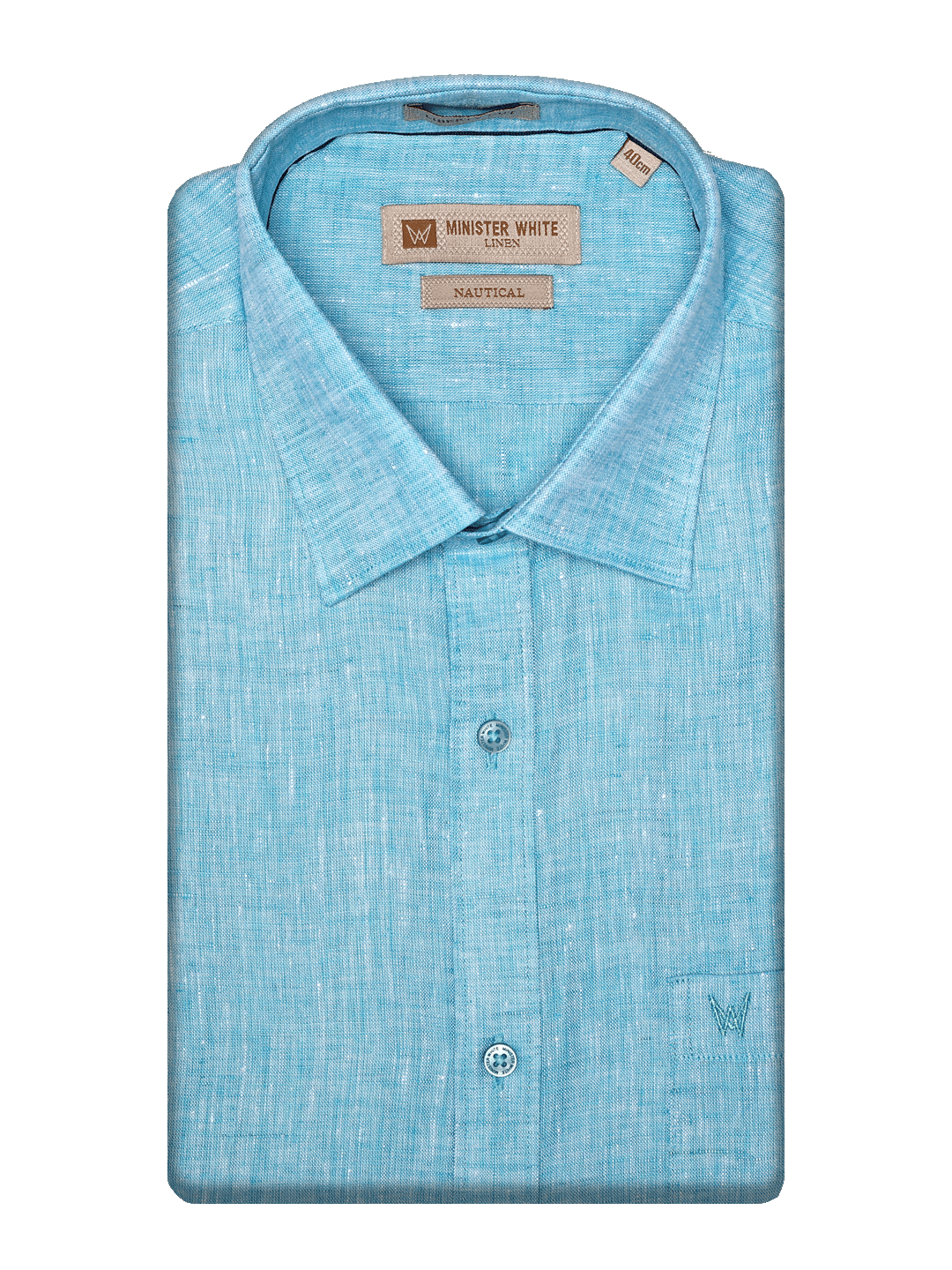 Men's Pure Linen Regular Fit Sky Blue Color Shirt Nautical