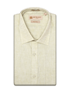 Men's Pure Linen Regular Fit Pista Color Shirt Nautical
