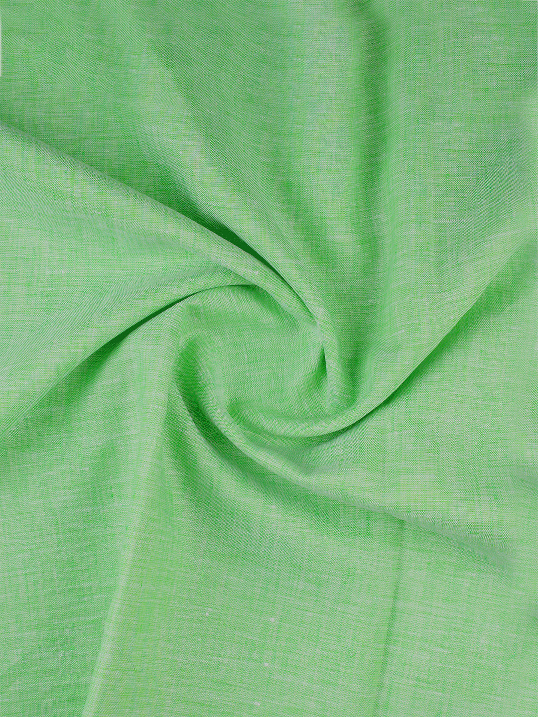 Men's Plain Pure Linen Parrot Green Color Shirt Fabric - Trivoli Linen