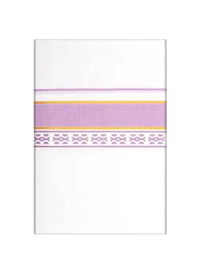 Men's Light Purple Color Fancy Printed Border Dhoti Casper Trends