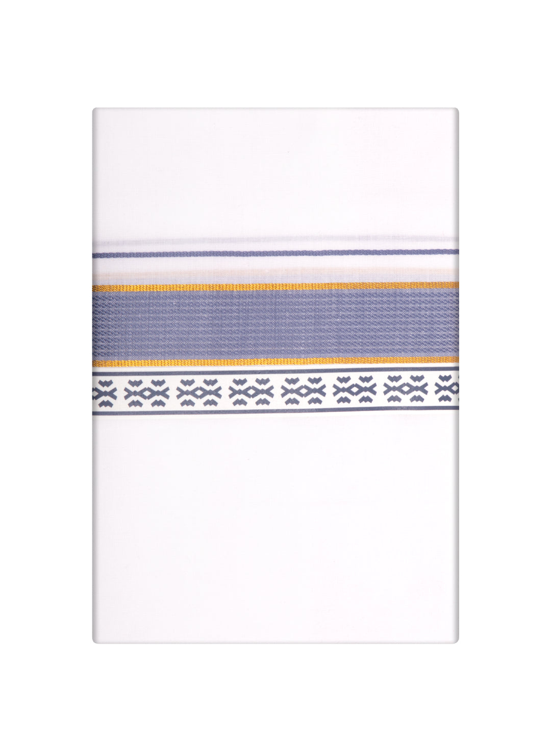 Men's Blue Color Fancy Printed Border Dhoti Casper Trends