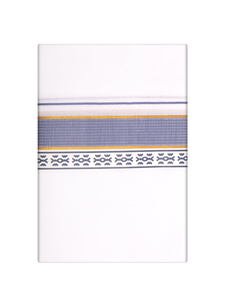 Men's Blue Color Fancy Printed Border Dhoti Casper Trends