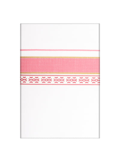 Men's Pink Color Fancy Printed Border Dhoti Casper Trends