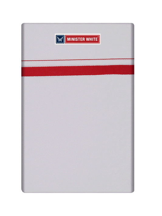 Mens Cotton White Single Layered Dhoti with Big Border - Vishant by Minister White