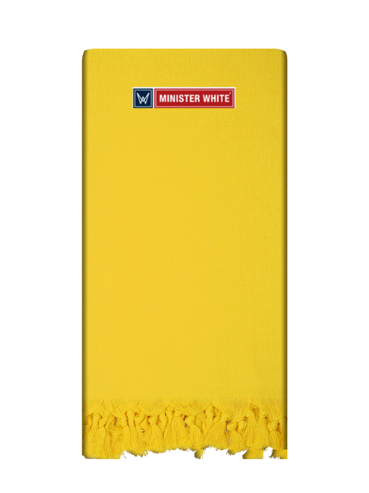 Cotton Yellow Angavastram - Devalokam by Minister White