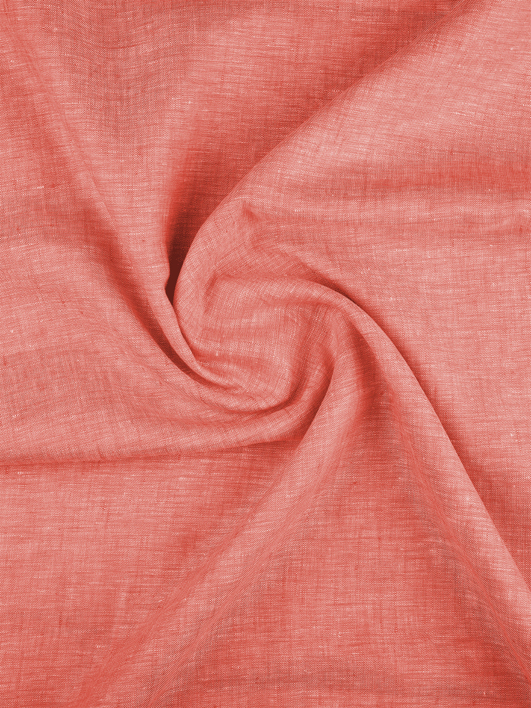 Men's Plain Pure Linen Orange Color Shirt Fabric - Trivoli Linen