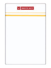 Men’s White Cotton Single Layer Dhoti with Golden Yellow Fancy Border Trident