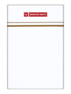 Men’s White Cotton Single Layer Dhoti with Kakki Fancy Border Trident