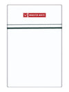 Men’s White Cotton Single Layer Dhoti with Bottle Green Fancy Border Trident