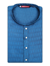 Men's Art silk Blue Mandarin Collar Fashion Kurta 12005