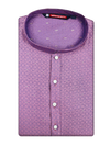 Men's Art silk Lavender Mandarin Collar Fashion Kurta 12004