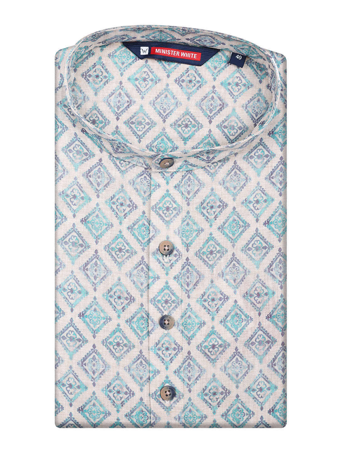 Men's Cotton Green with Sandal Mandarin Collar Fashion Kurta 30122