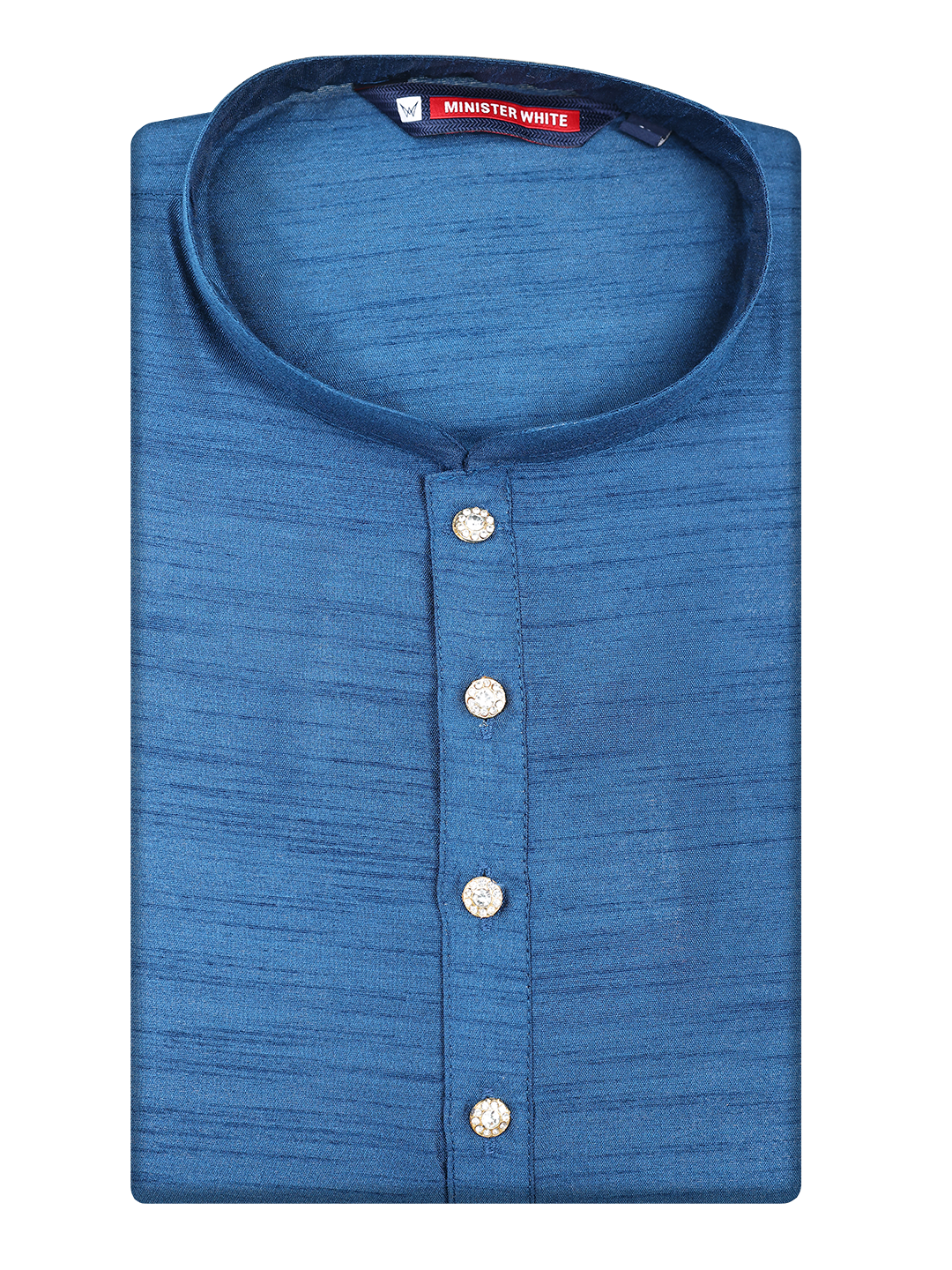 Men's Art silk Blue Mandarin Collar Fashion Kurta 12001
