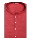 Men's Art silk Red Mandarin Collar Fashion Kurta 12001