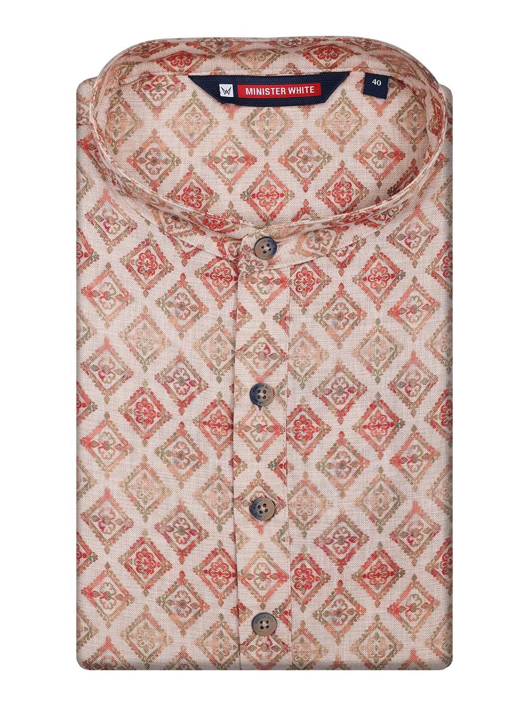 Men's Art silk Red Mandarin Collar Fashion Kurta 30122