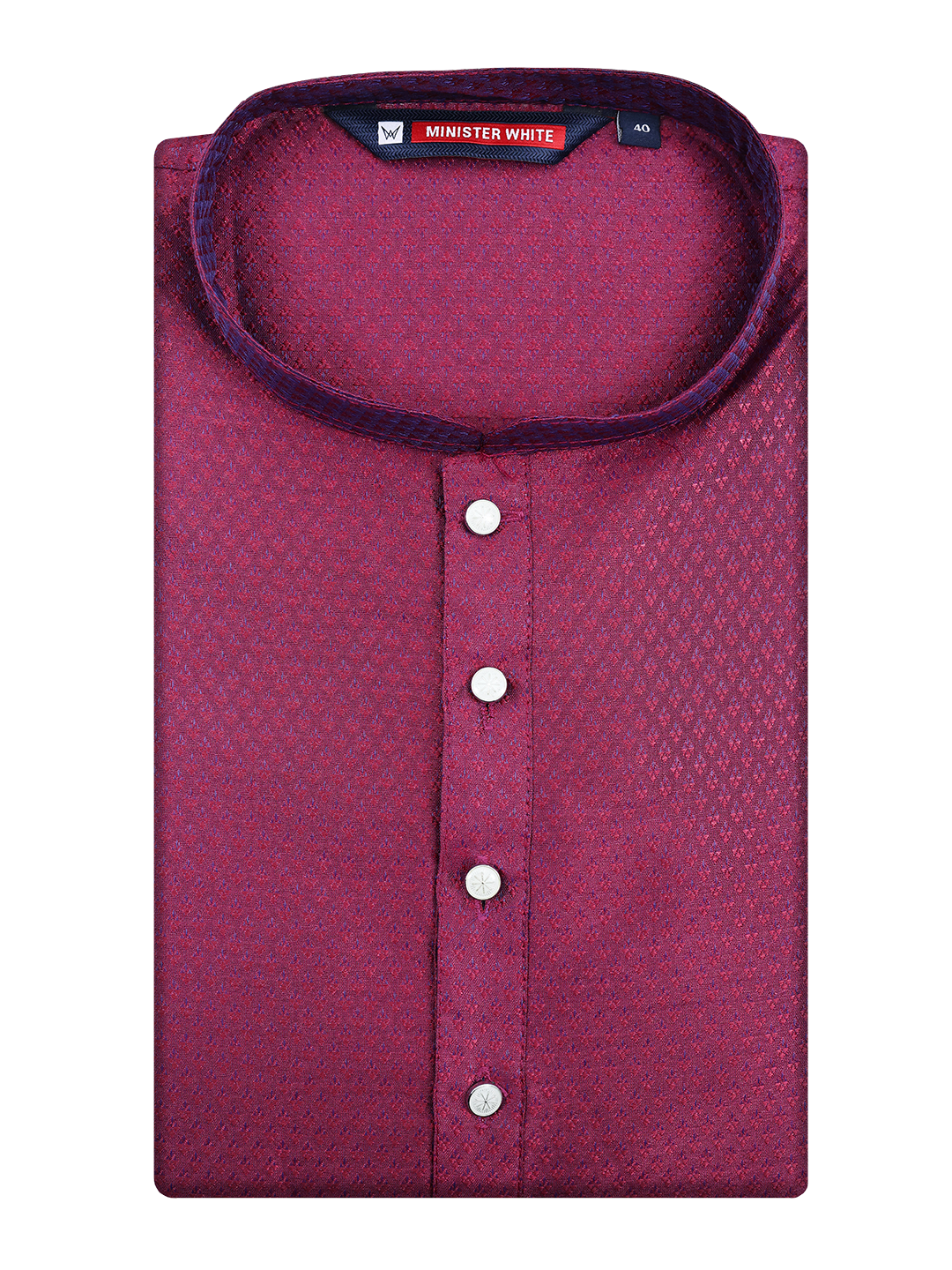 Men's Art silk Purple Mandarin Collar Fashion Kurta 12003