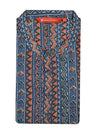 Men's Cotton  Blue with Red Mandarin Collar Fashion Kurta 30206