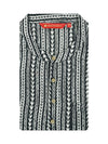 Men's Cotton Black Mandarin Collar Fashion Kurta 30222