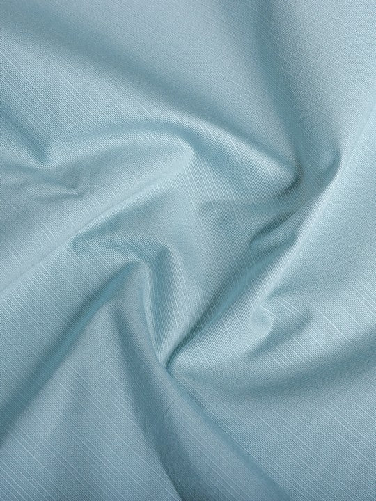 Men's Plain Cotton Blend Light Blue Color Shirting Wonder 6